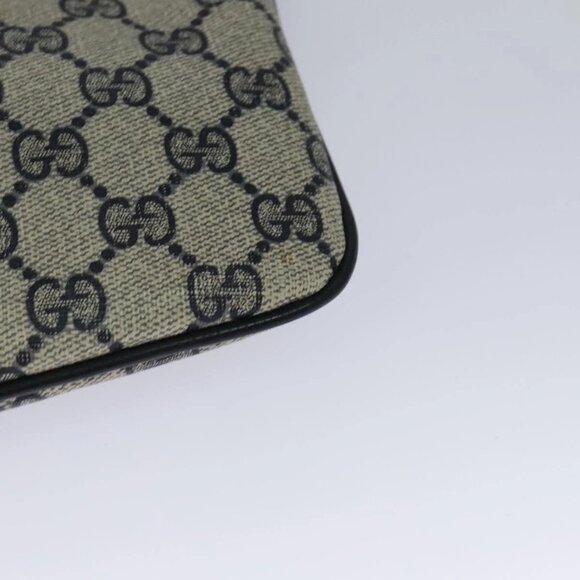 GUCCI GG Supreme Sherry Line Shoulder Bag PVC Navy Red 904 02 047 Auth 113720 - Picture 5 of 16